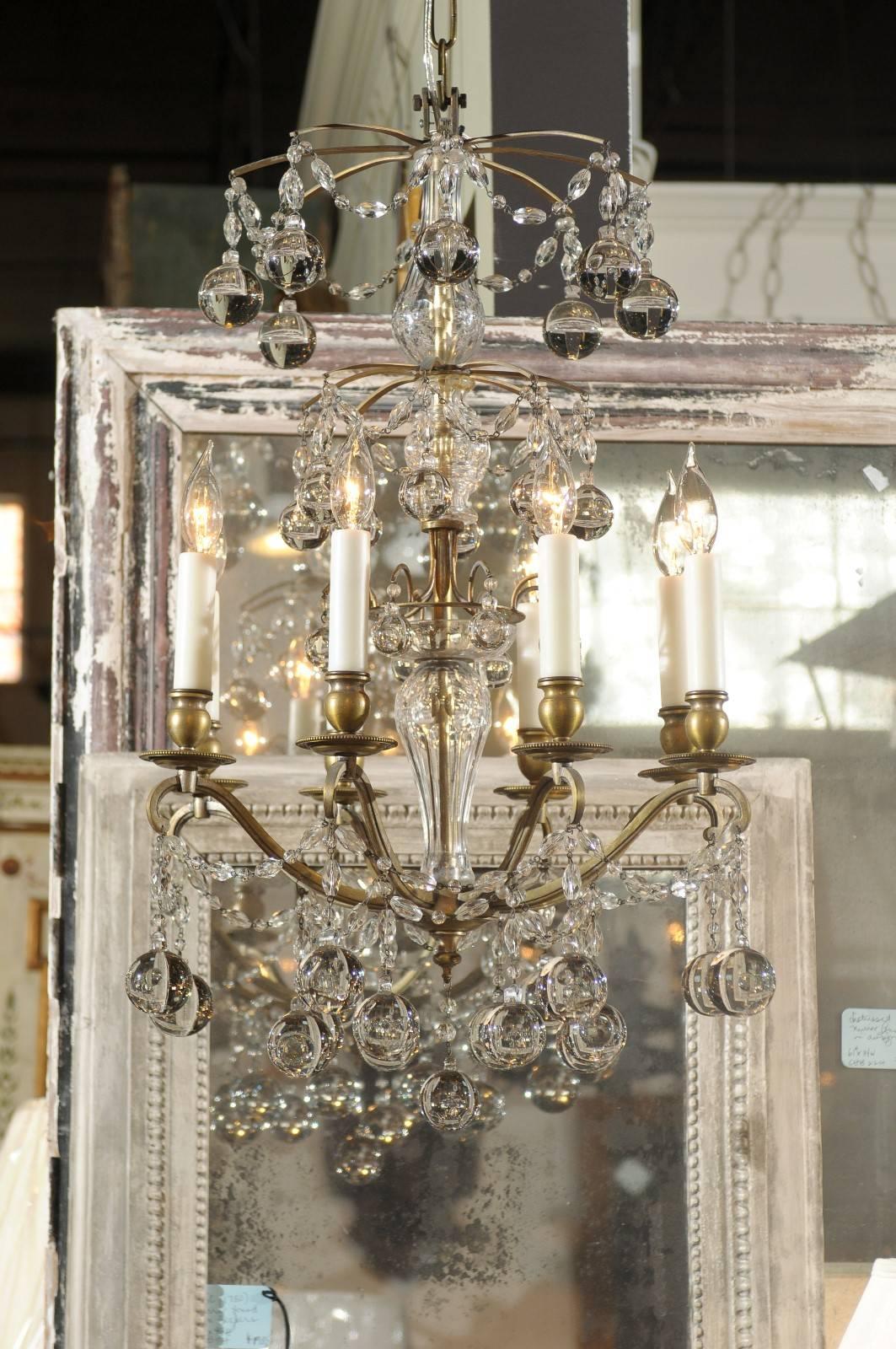 French crystal chandelier.