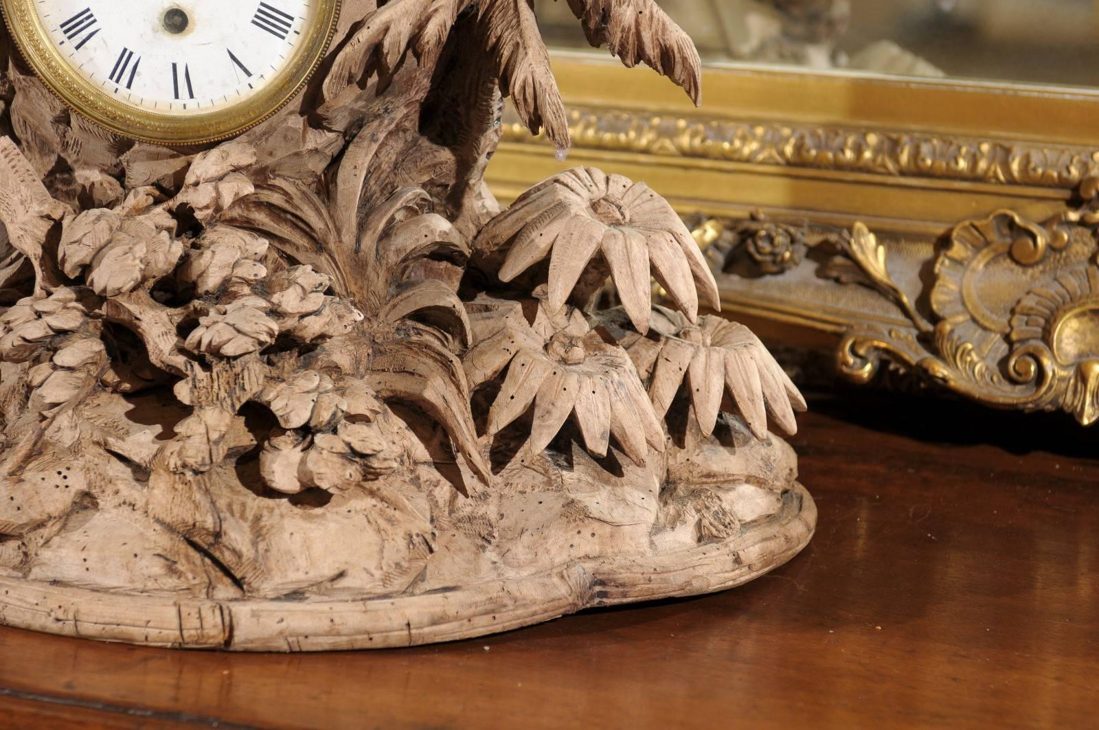 19th century bleached Black Forest clock.