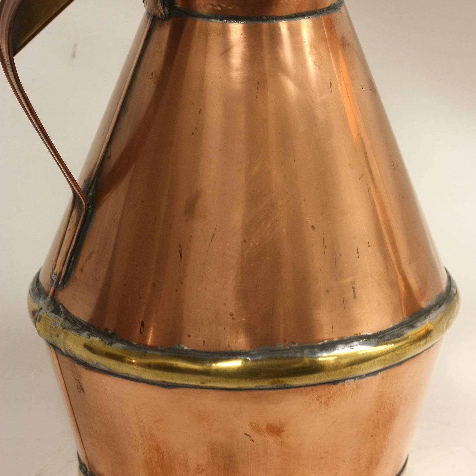 Late 19th Century French Copper Pitcher