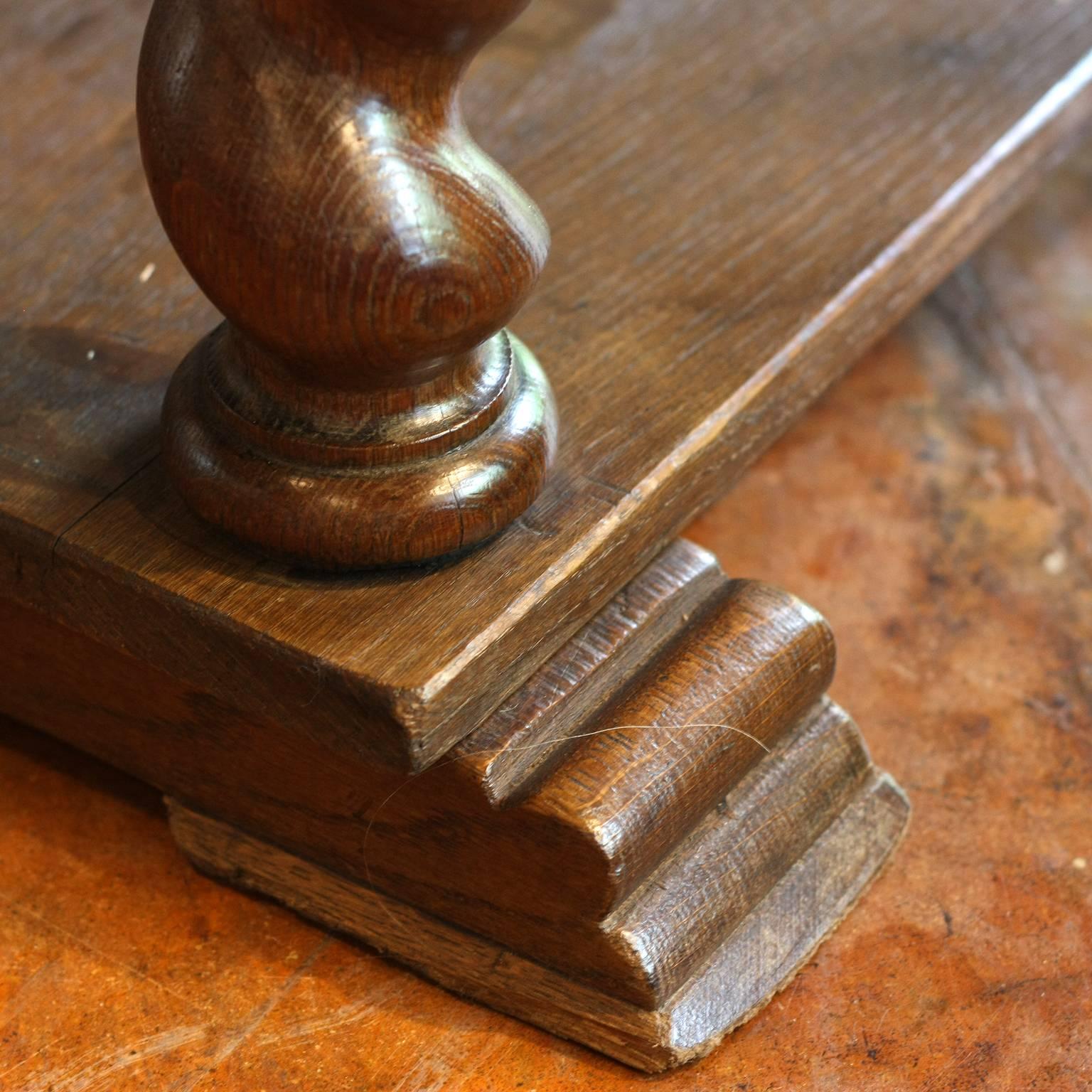 French 19th Century Draper’s Table with Barley Twist Legs and Lower Shelf 1