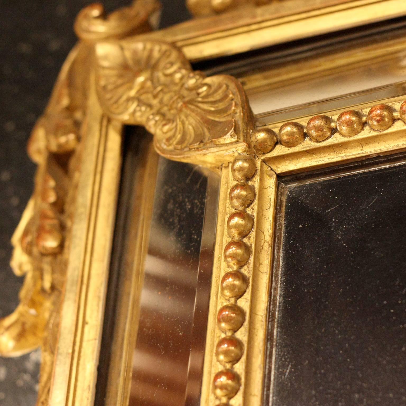 19th Century Gilt Framed Provincial Mirror, circa 1860 1