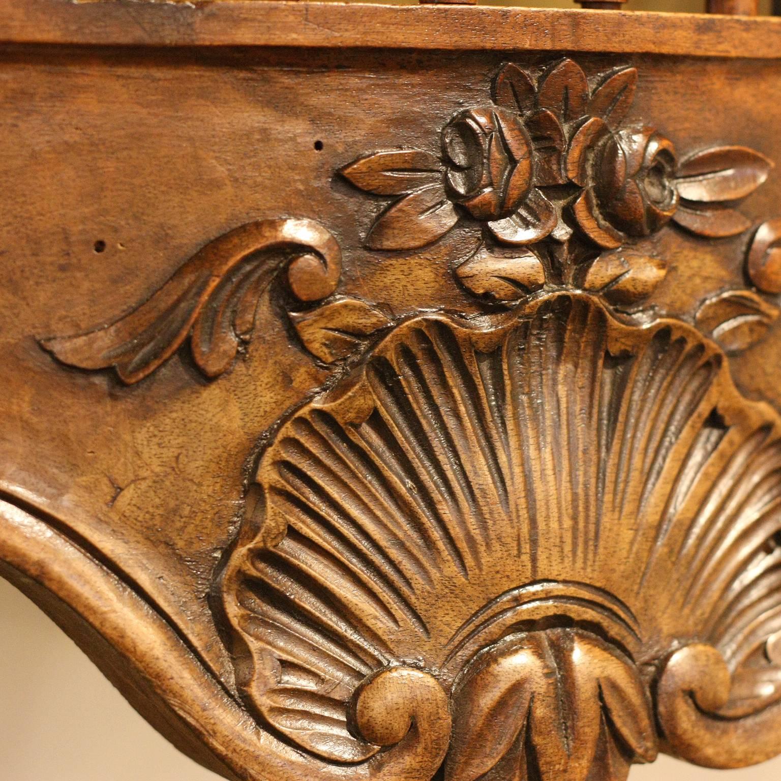 Mid-19th Century French Walnut Panetiere with Key 6