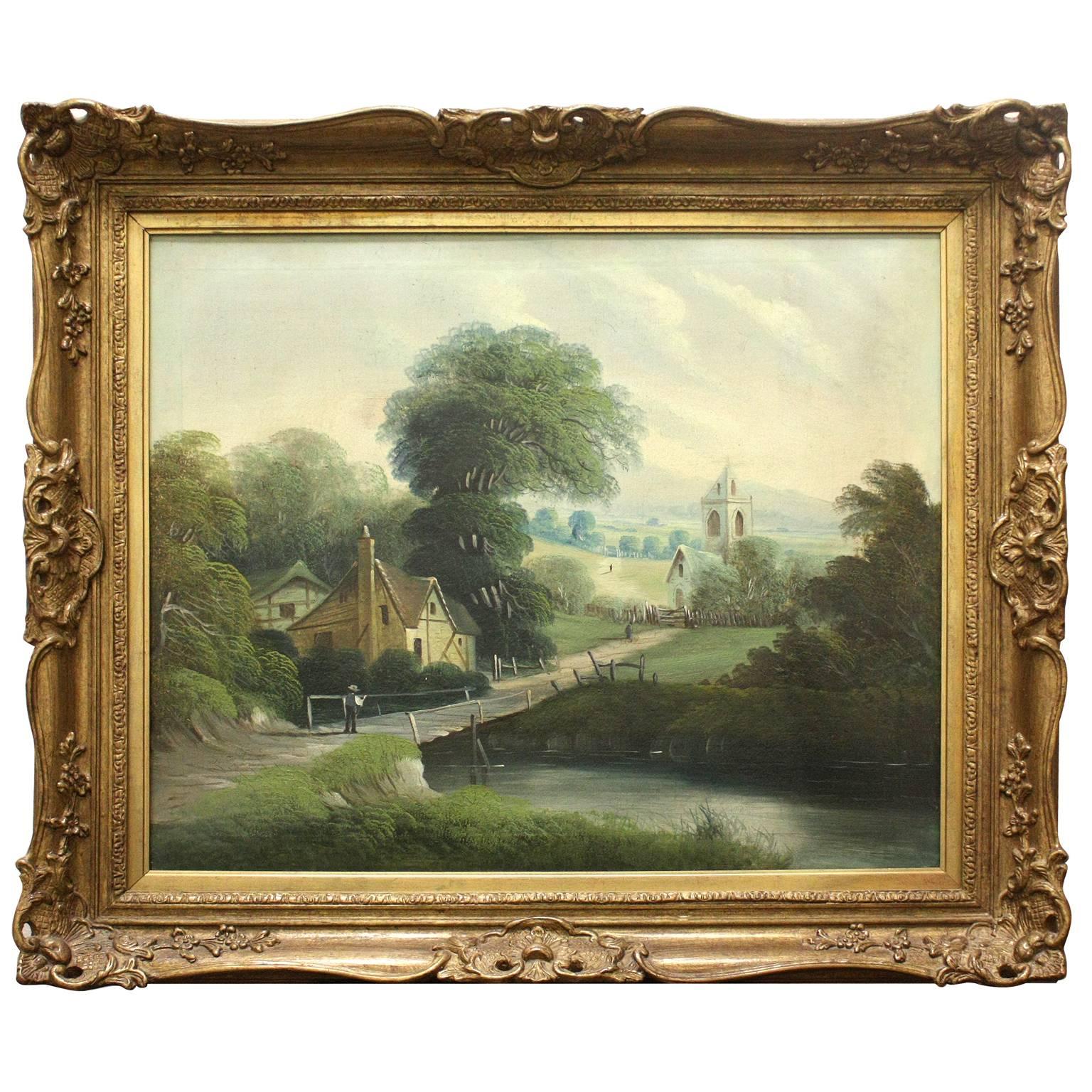 Great Britain (UK) Pair of 19th Century English Landscape Paintings