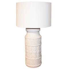German White Ceramic Urn Lamp 12