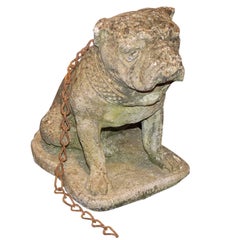 English Concrete Bulldog Statue