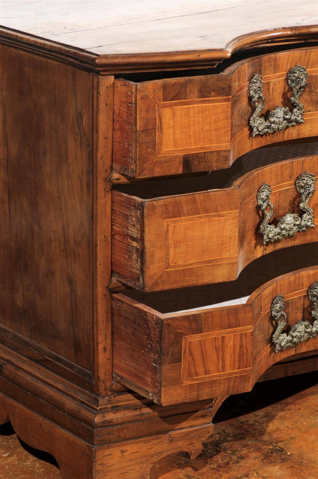 18th Century Venetian Marquetry Inlaid Walnut Chest 2