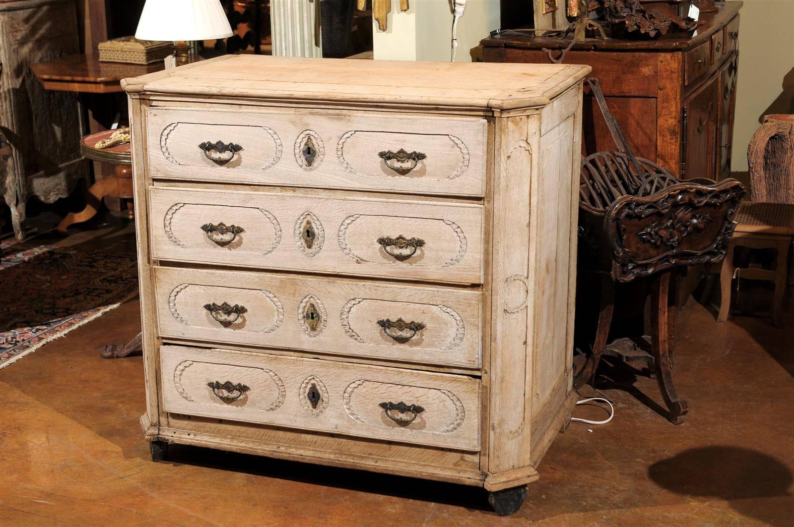 19th Century Belgian Bleached Commode 4