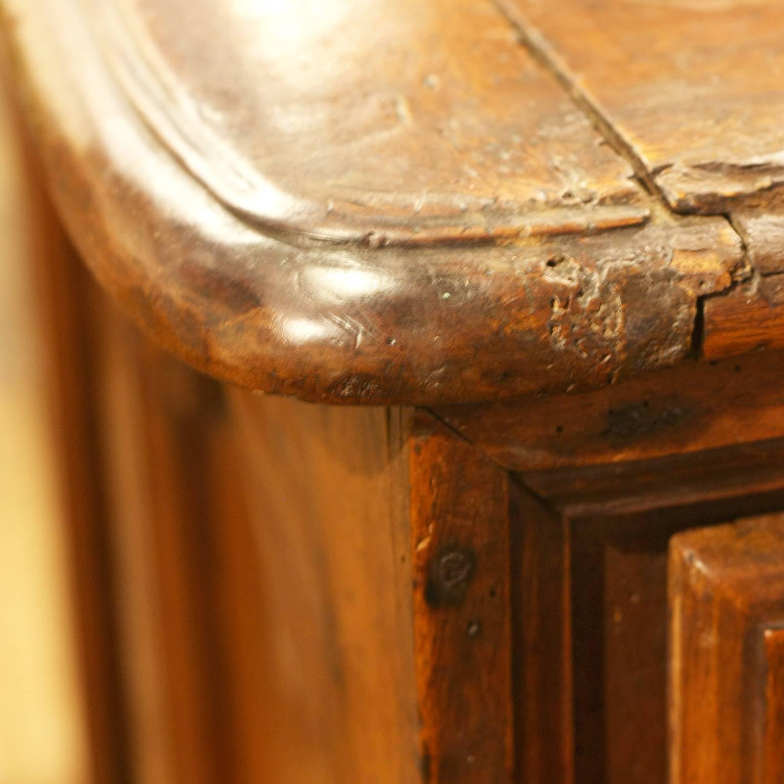 Inlay French Walnut Commode with Two Doors and Multiple Inner Drawers Circa 1870 For Sale