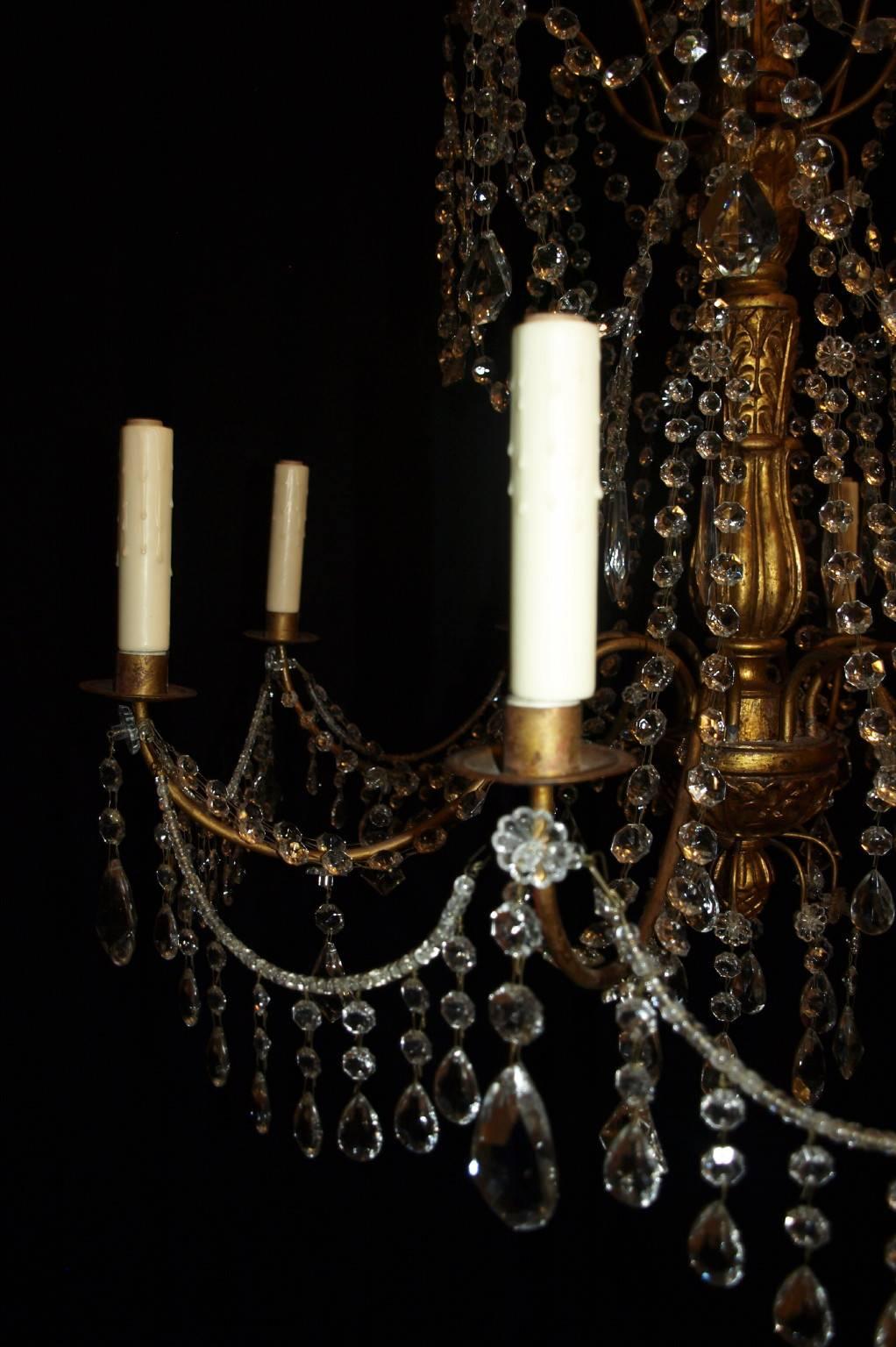 Italian Antique Chandelier. Genovese Chandelier