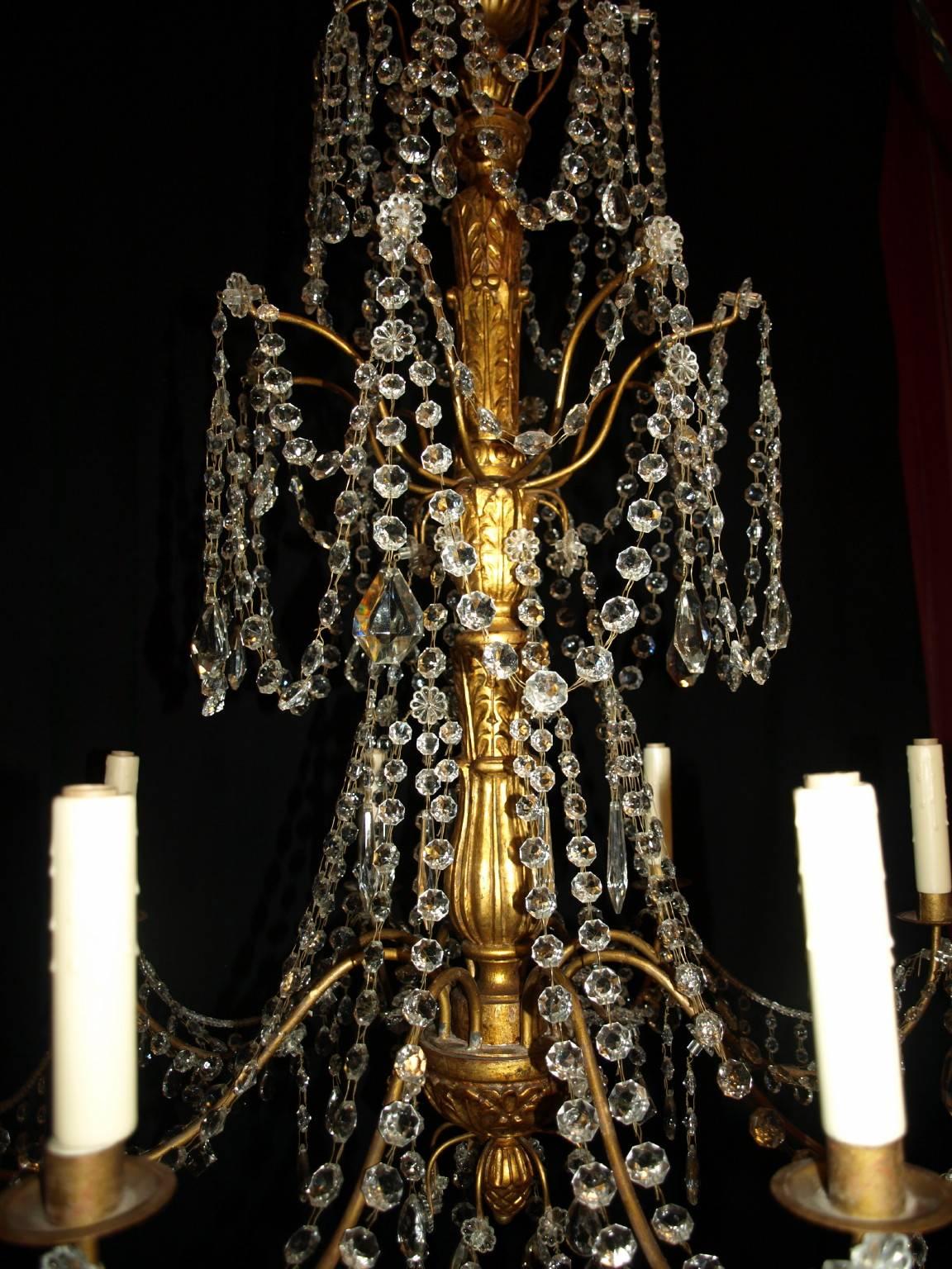 Antique Chandelier. Genovese Chandelier In Excellent Condition In Atlanta, GA