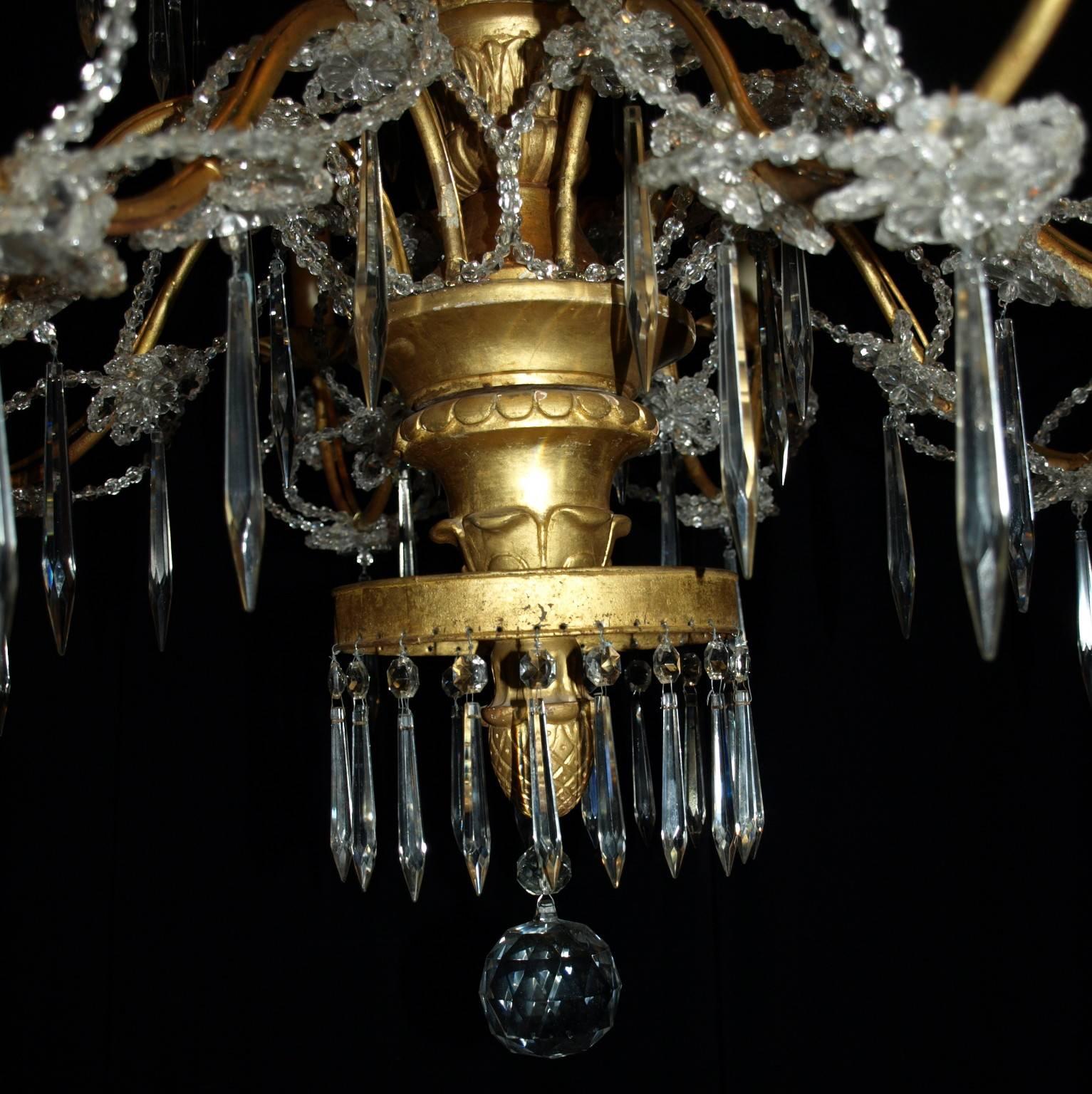 19th Century Antique Chandelier. Genovese Chandelier For Sale