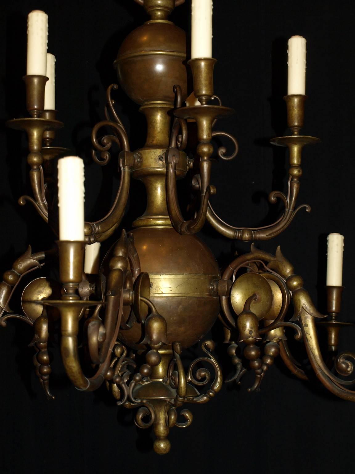 antique bronze chandelier