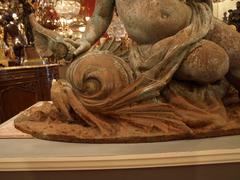 Antique French Iron Statue