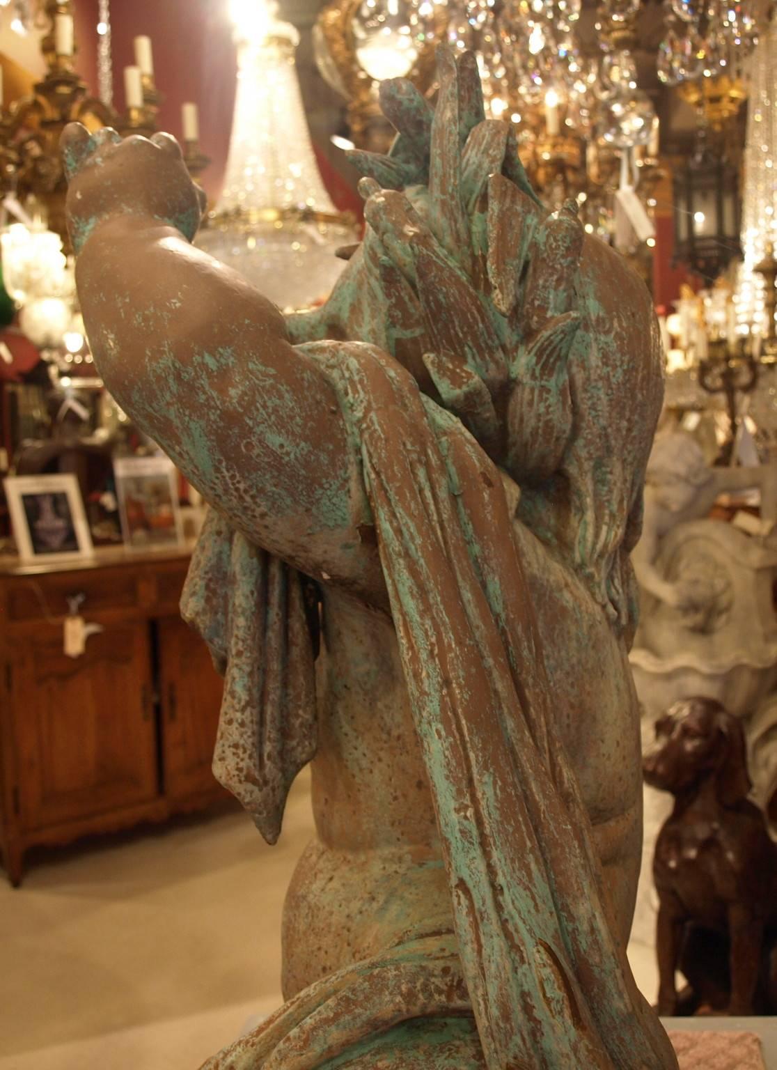 19th Century Antique French Iron Statue