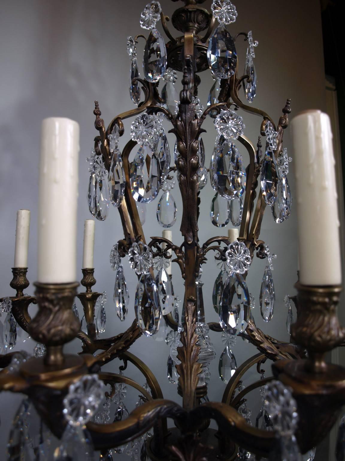 Early 20th Century Antique Chandelier in Louis XV Style