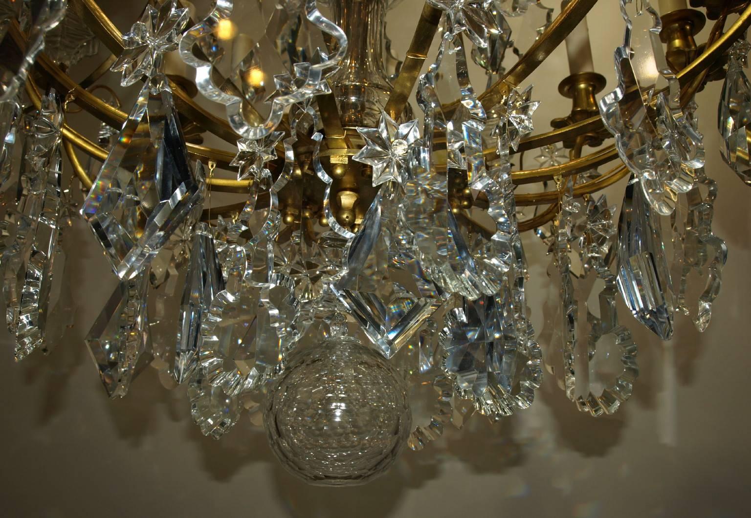 French Antique Chandelier by Baccarat For Sale