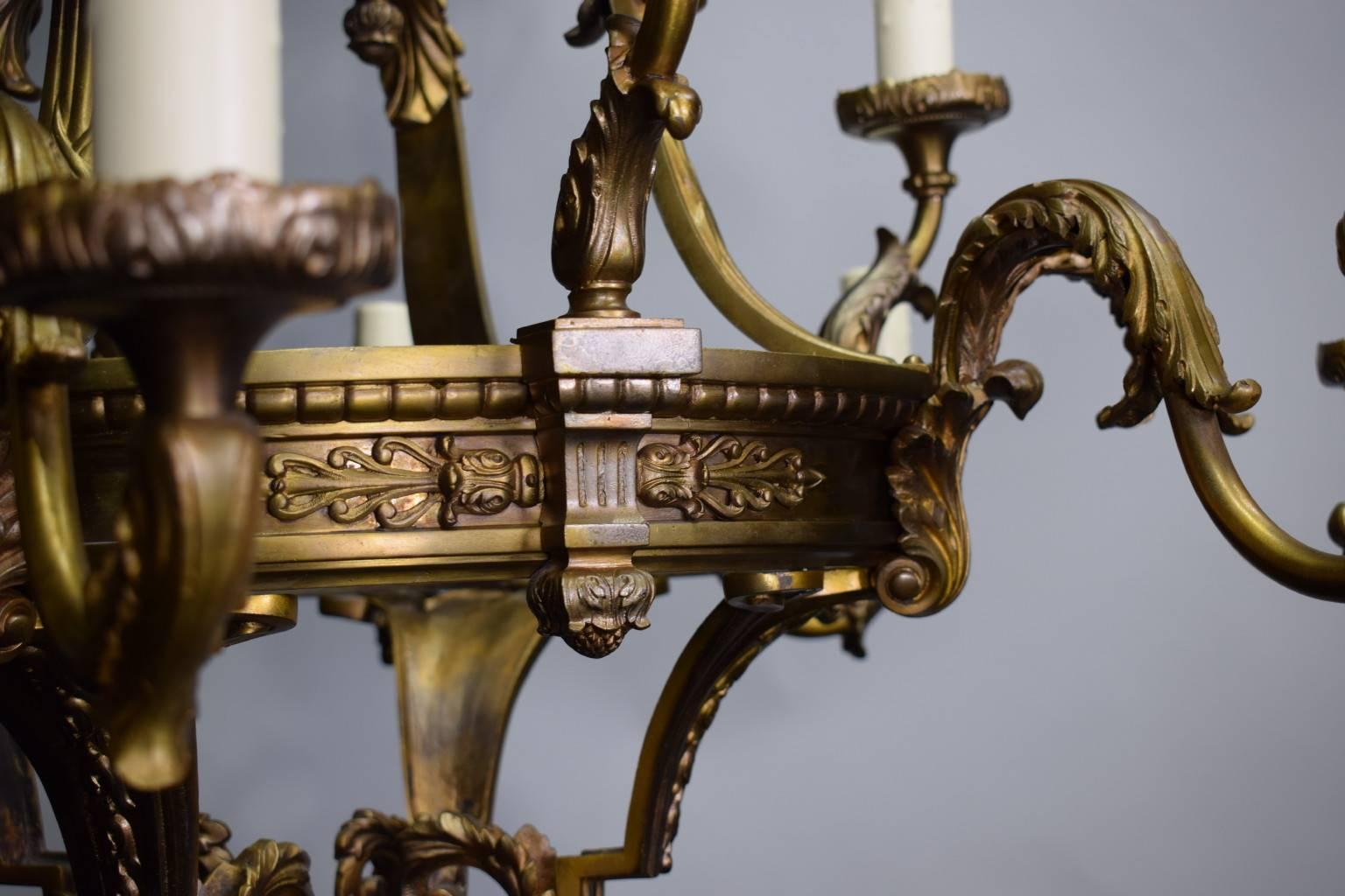 Antique Chandelier, Neoclassical In Excellent Condition For Sale In Atlanta, GA