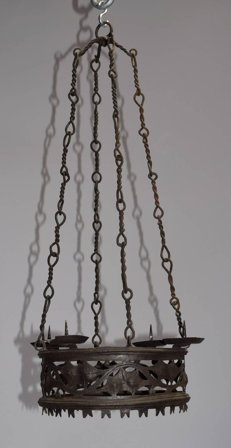 antique iron chandeliers