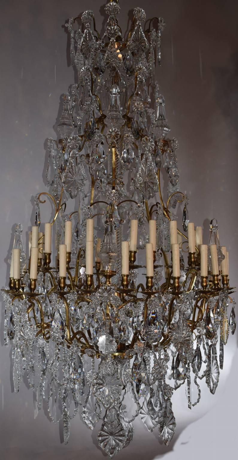Early 20th Century Antique Chandelier, Crystal For Sale