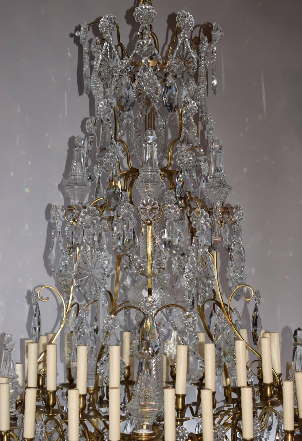 Antique Chandelier, Crystal In Excellent Condition For Sale In Atlanta, GA