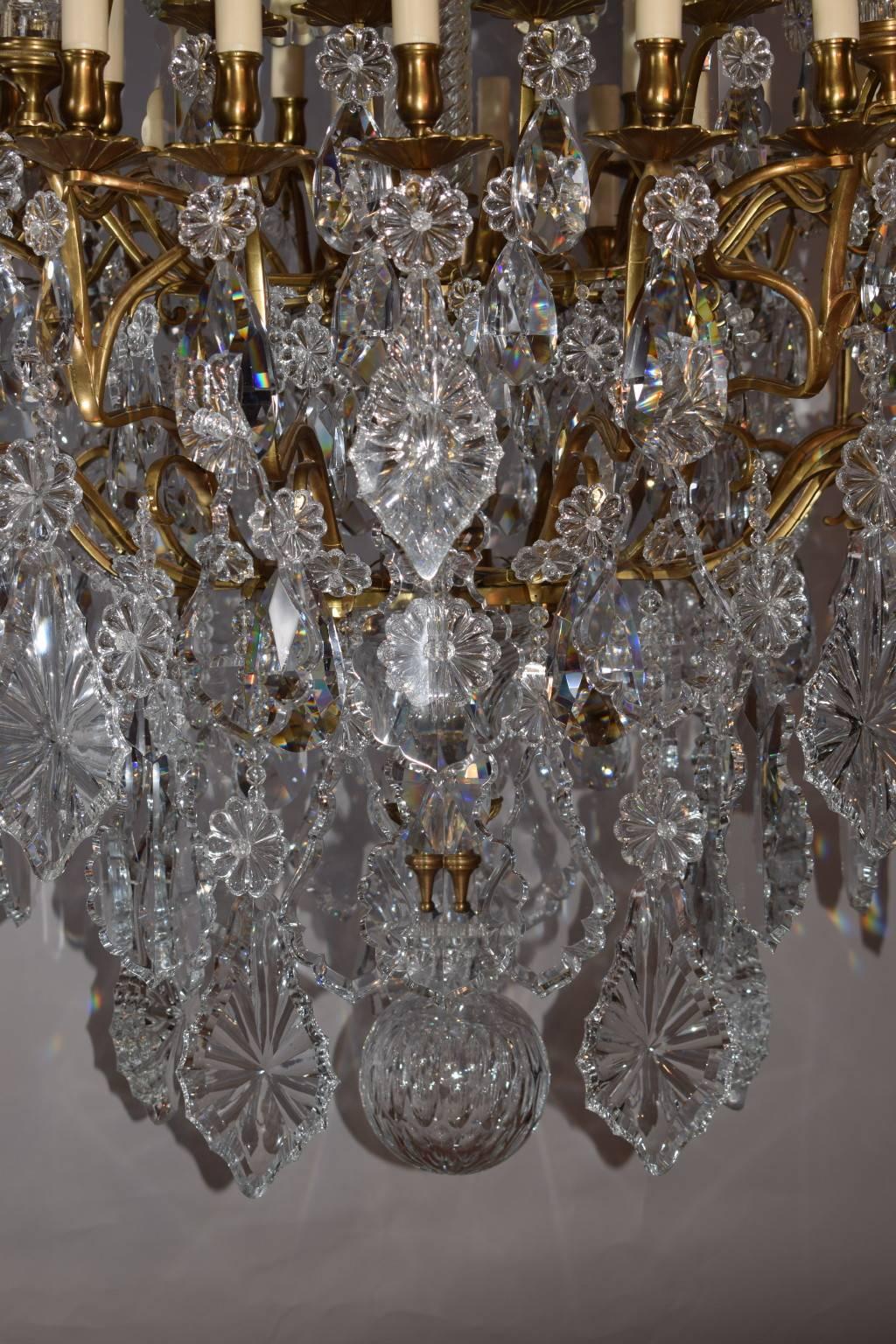 Lustre d'antiquités cristal en vente 4