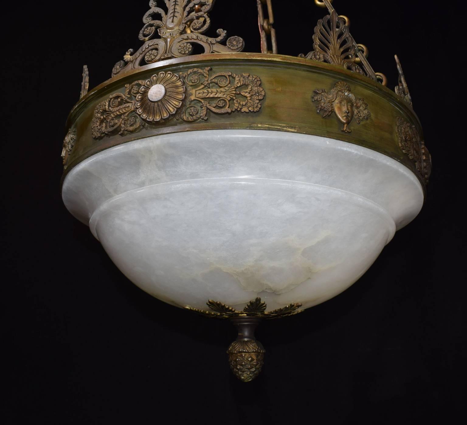 Early 20th Century Antique Chandelier, Empire Style For Sale