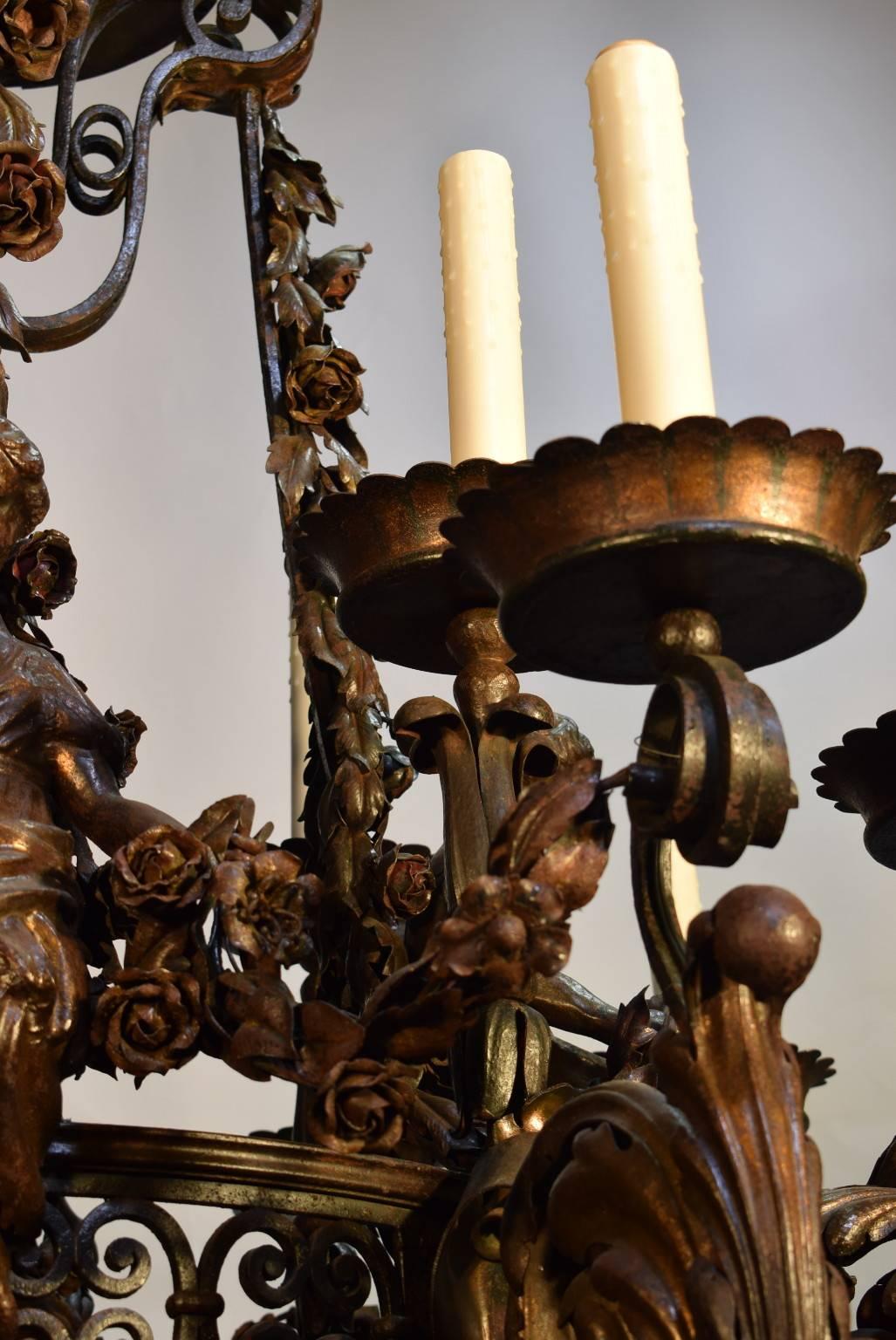 18th Century Iron Chandelier For Sale 3