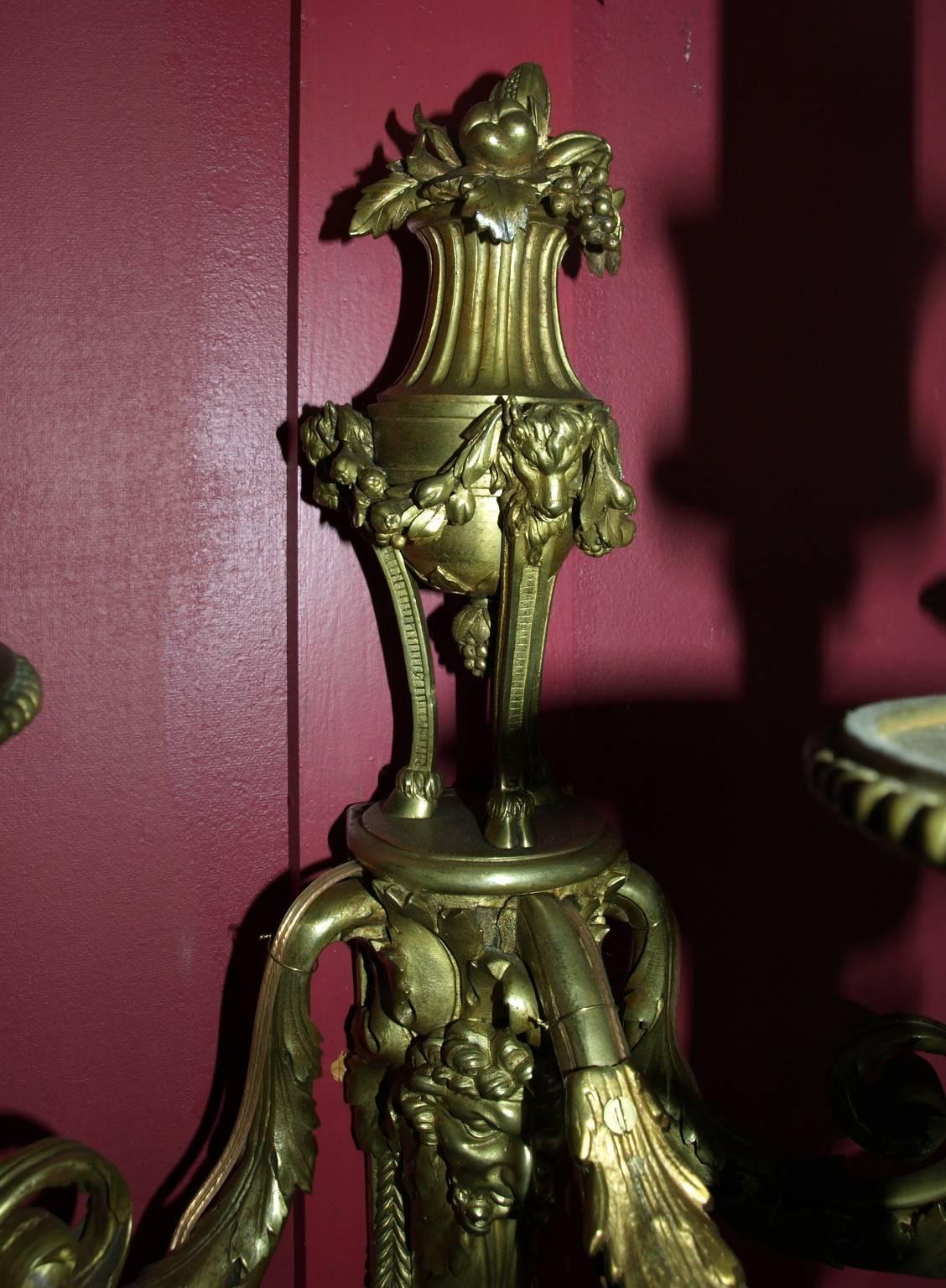French Antique Bronze Sconces For Sale