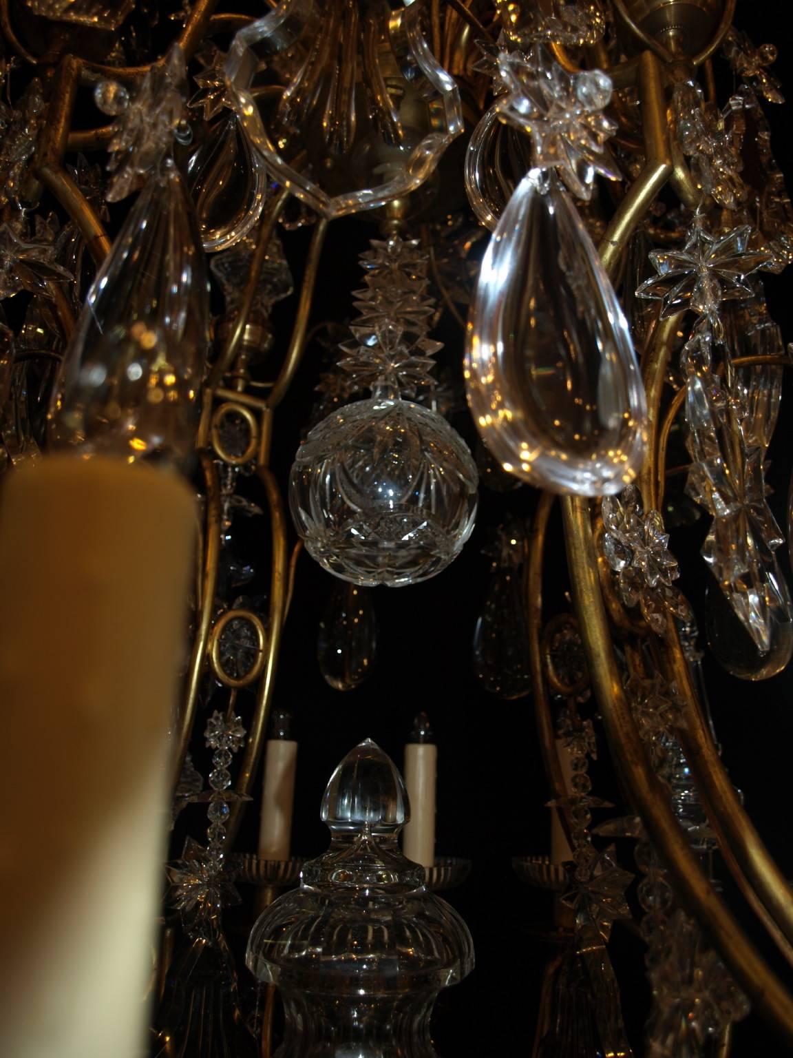 French Antique Chandelier. Crystal Chandelier