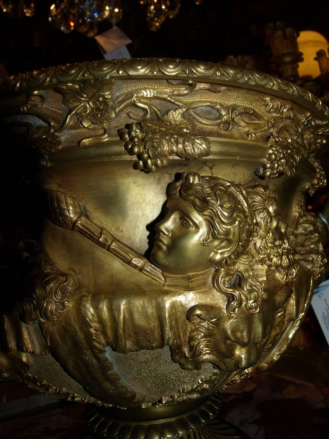 French Antique Warwick Vase Model in Bronze