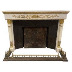 A Magnificent Carrara Marble Fireplace