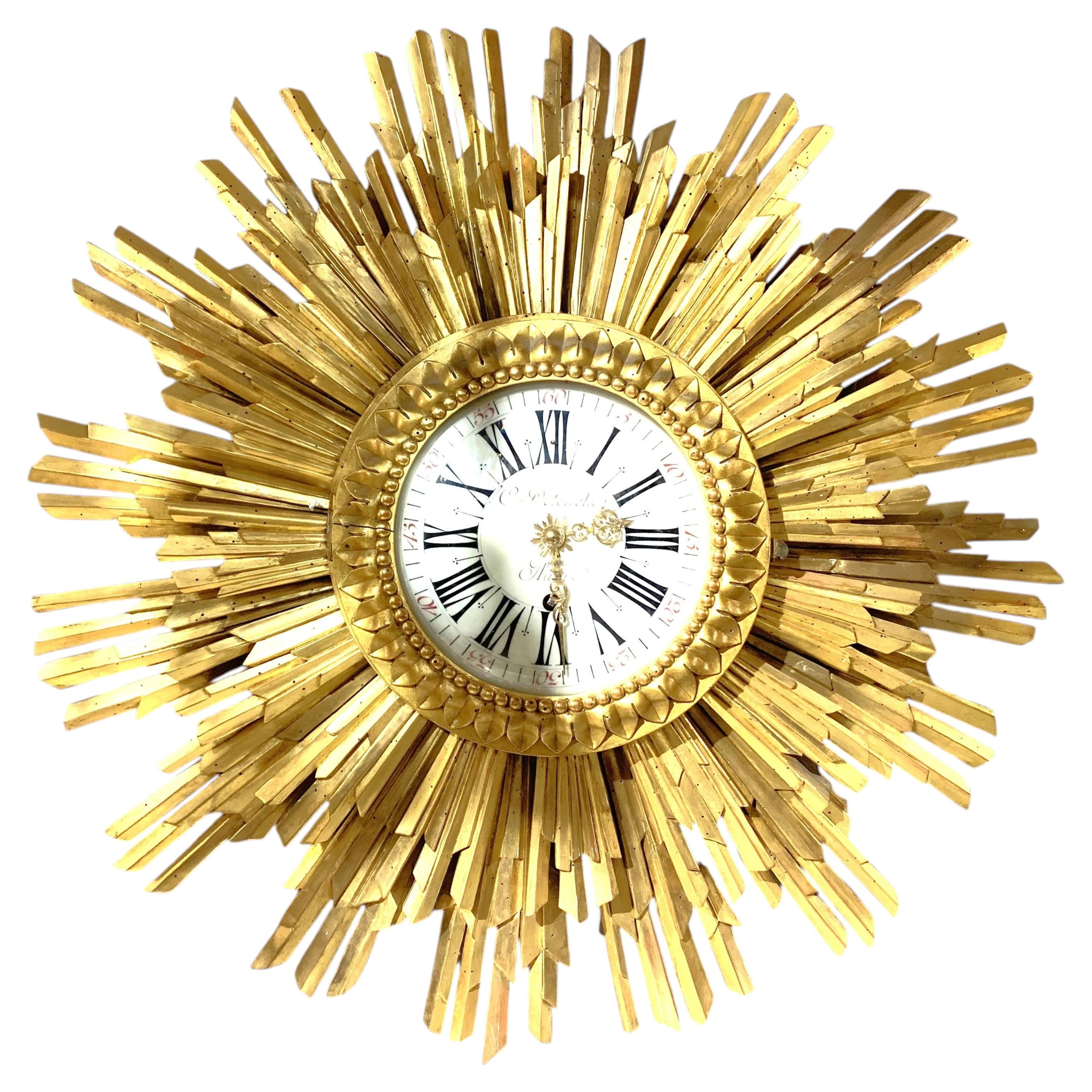 What is a sunburst clock?