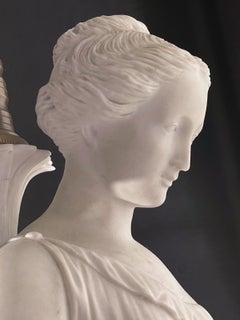 Neoclassical Antique Bisque Lamp Base