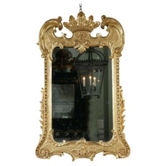 An Unusual 18th Century carved Giltwood Wall Mirror