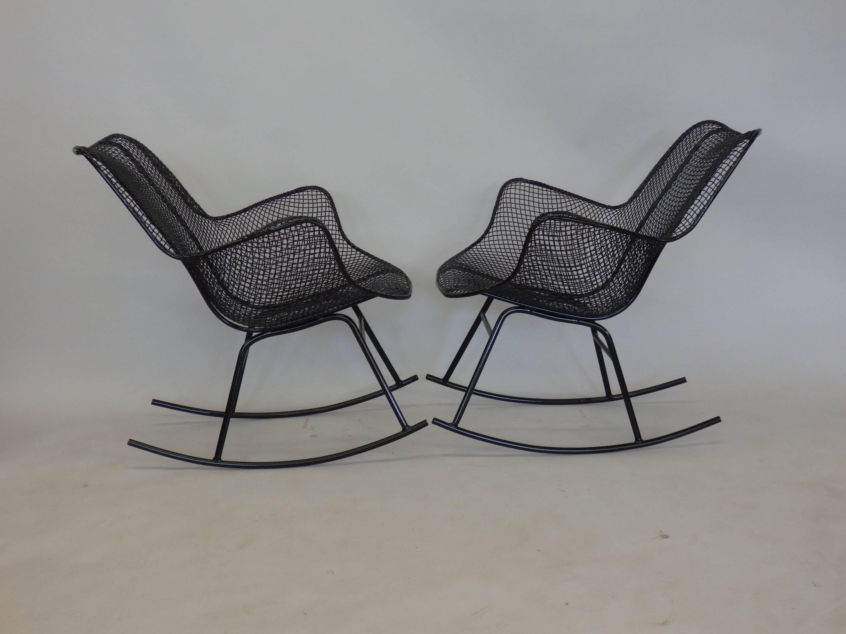 Pair of Freshly Restored Russell Lee Woodard Rocking Chairs at 1stDibs