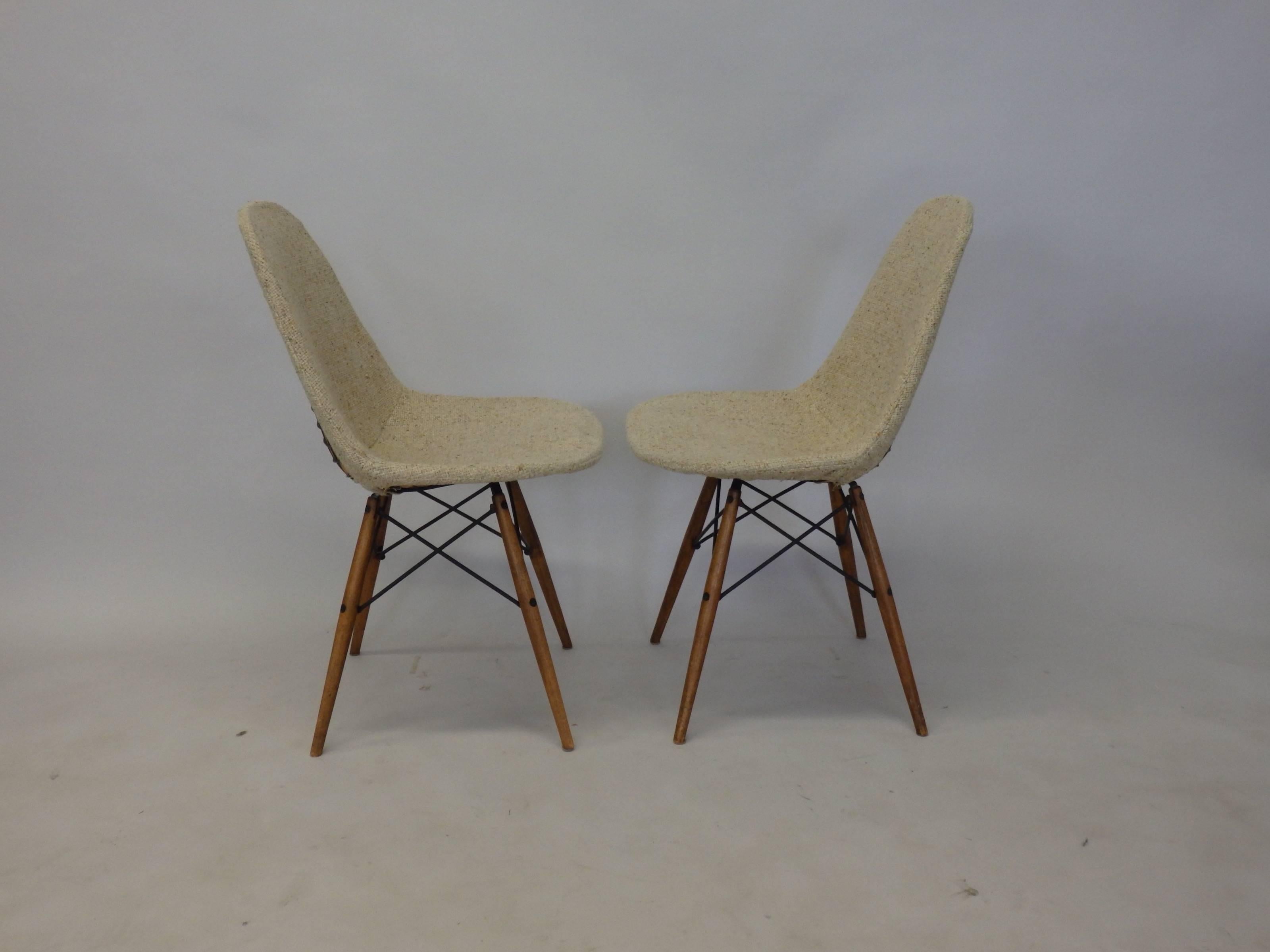 Mid-Century Modern Eames Dowel Leg Wire Chairs