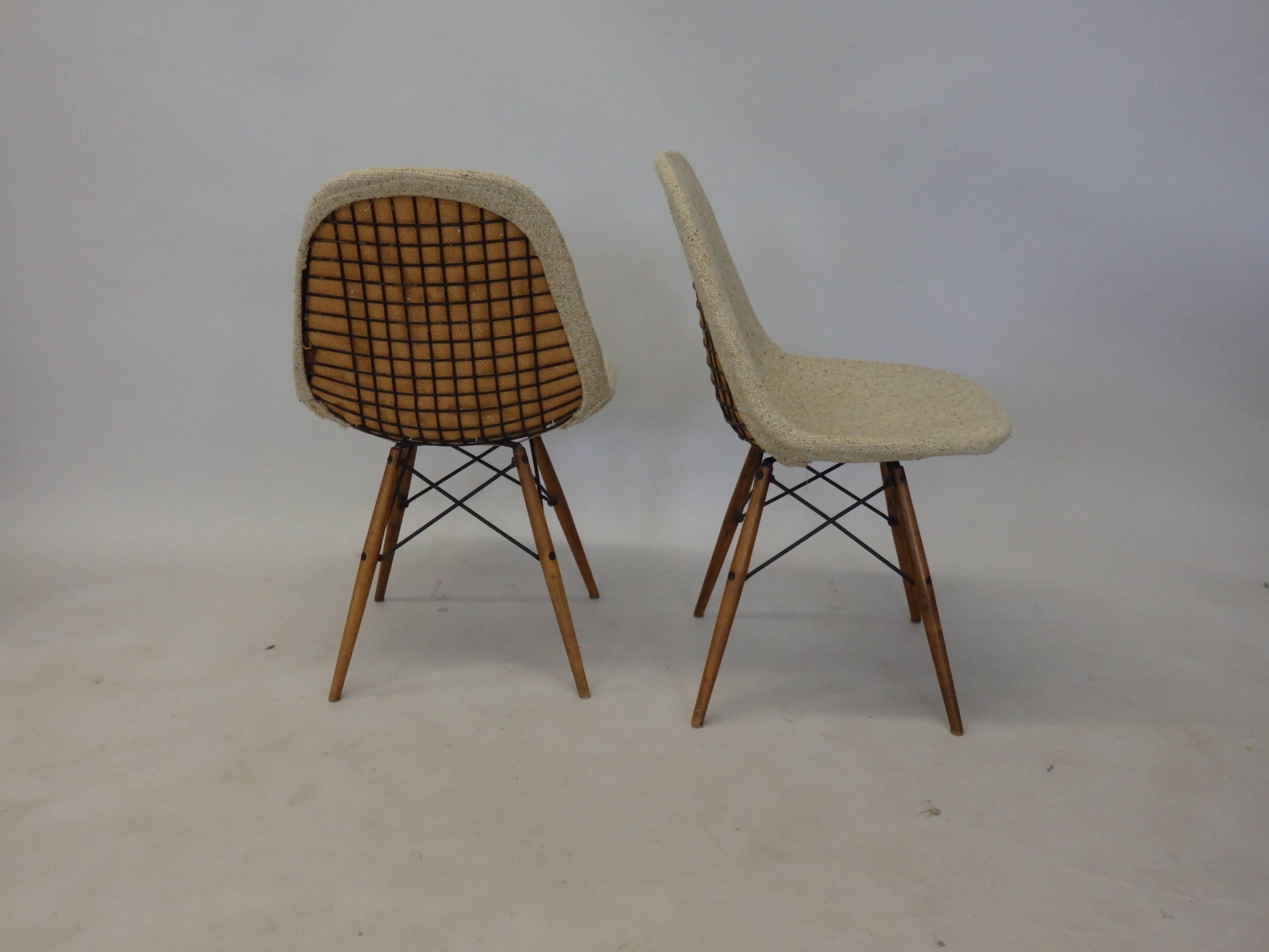 Eames Dowel Leg Wire Chairs 1