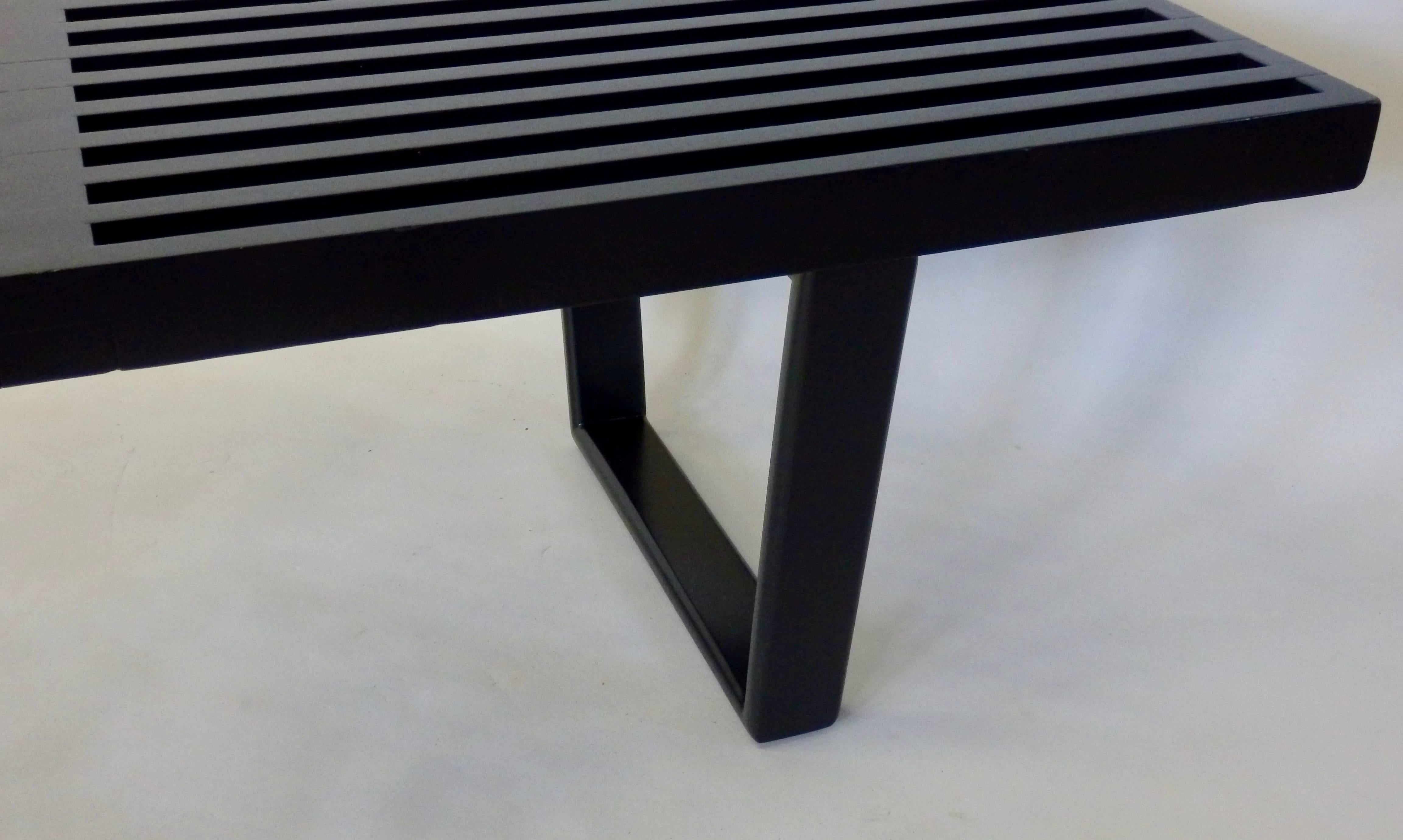 George Nelson Herman Miller Ebonized Bench In Excellent Condition In Ferndale, MI