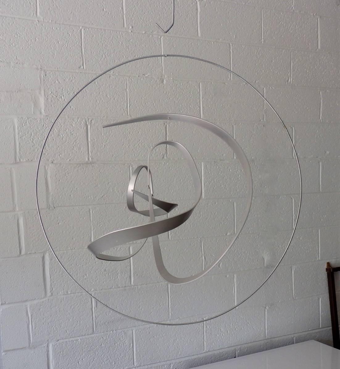 Mid-Century Modern Michael Cutler Hanging Kinetic Aluminium Sculpture For Sale