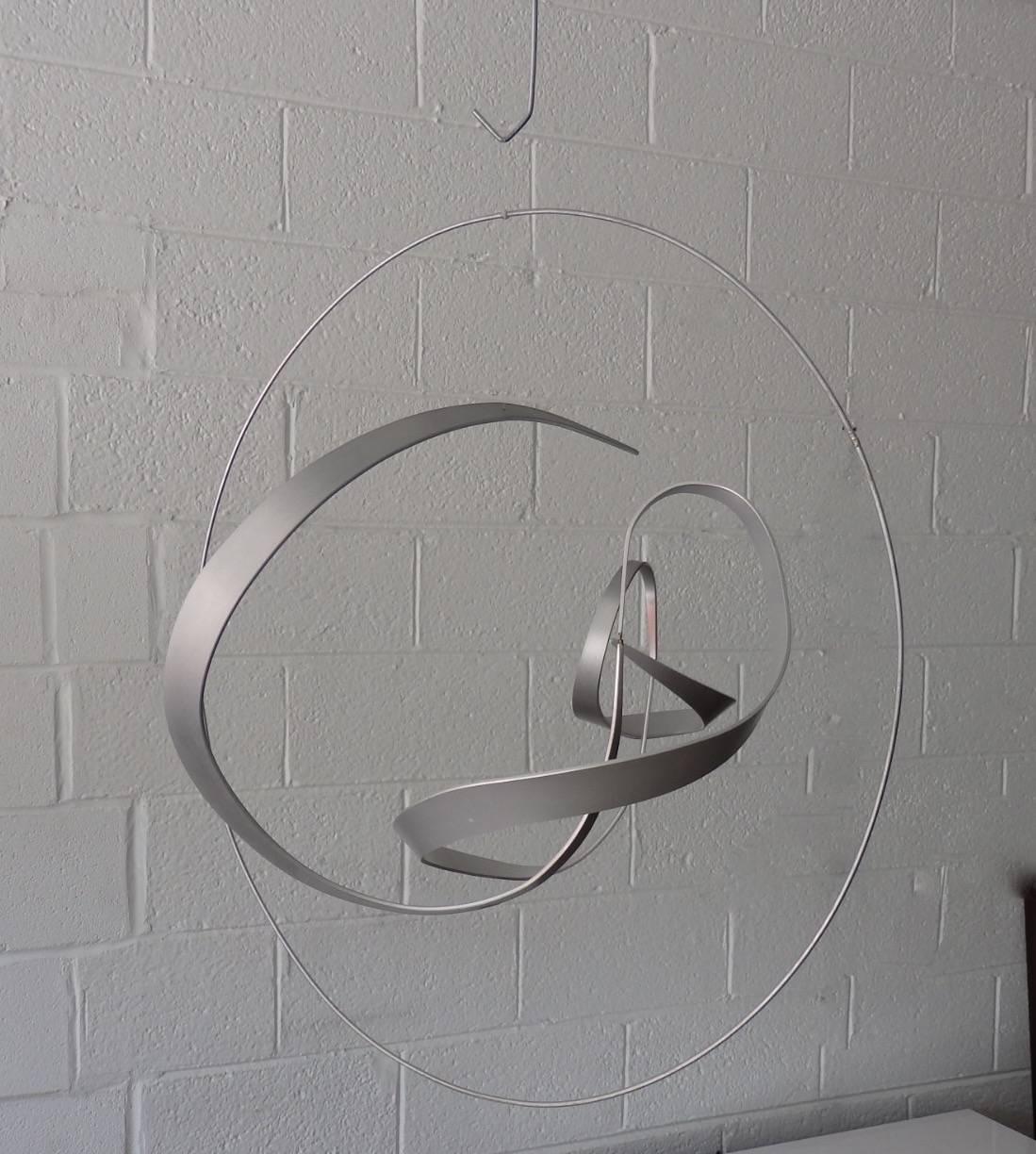 Michael Cutler Hanging Kinetic Aluminium Sculpture In Good Condition For Sale In Ferndale, MI