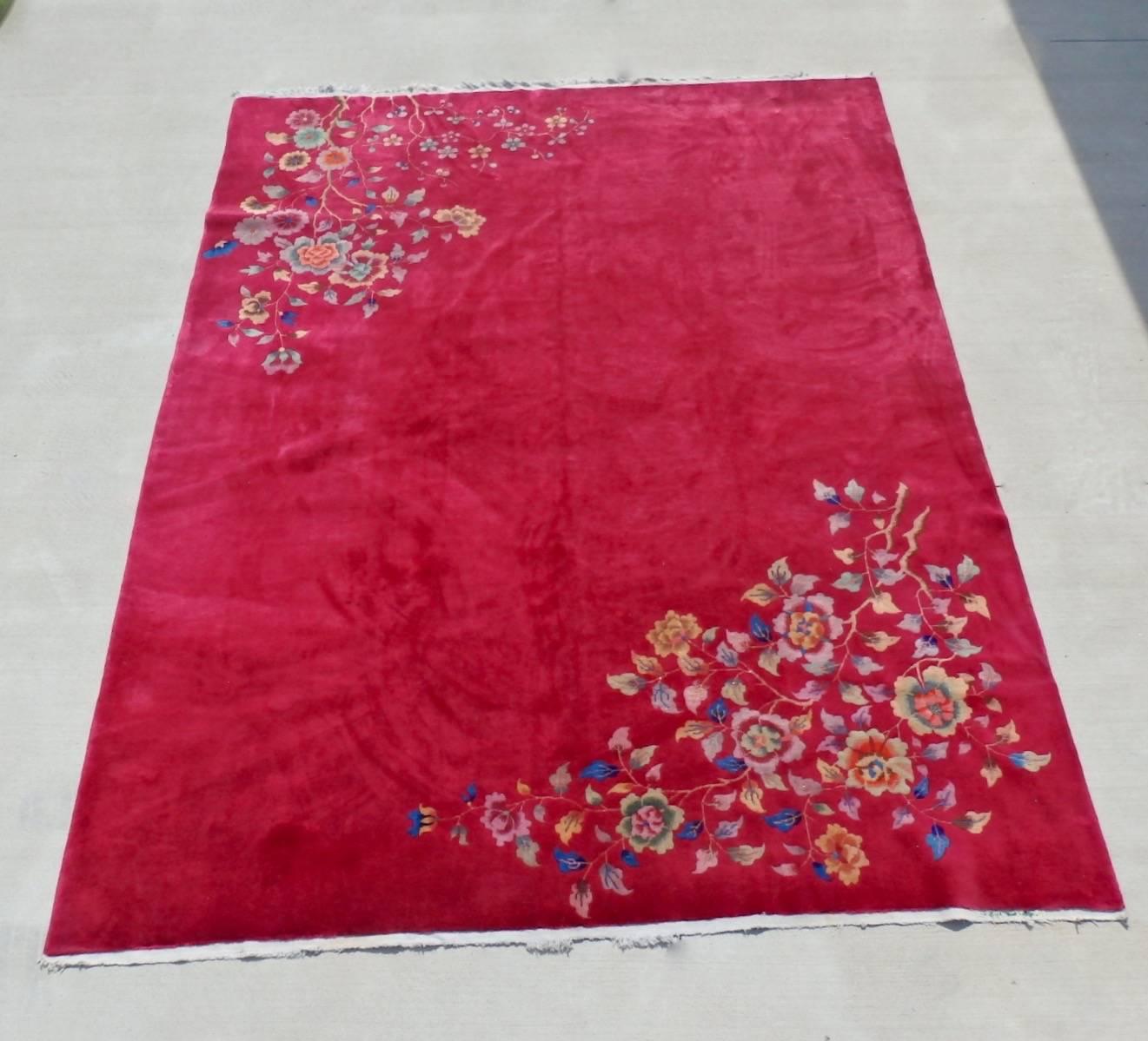 Nichols Chinese Art Deco Wool Rug For Sale 2