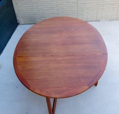 Kurt Ostervig Danish Teak Drop-Leaf Dining Table