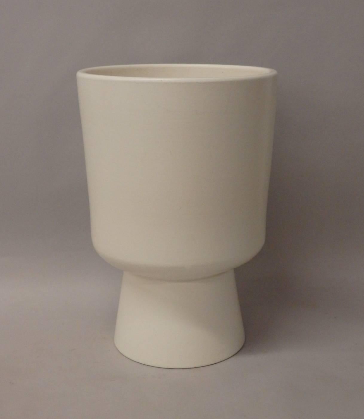American Matte White Malcom Leland Architectural Pottery Planter Pot