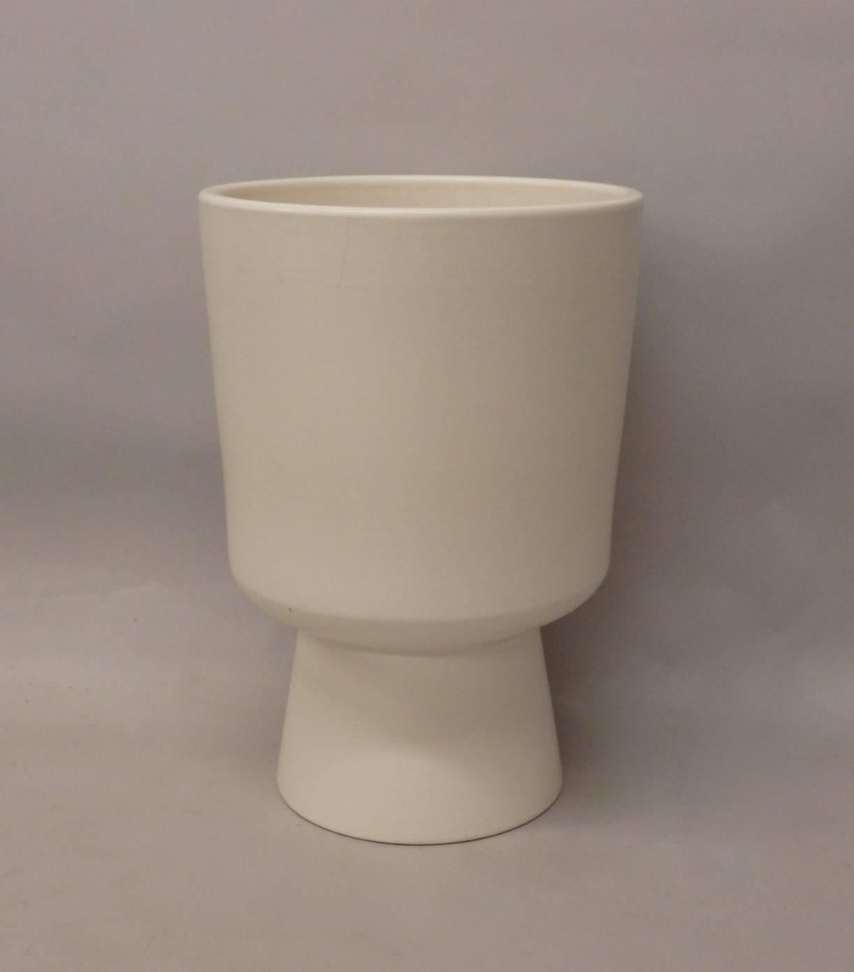 Matte White Malcom Leland Architectural Pottery Planter Pot 1