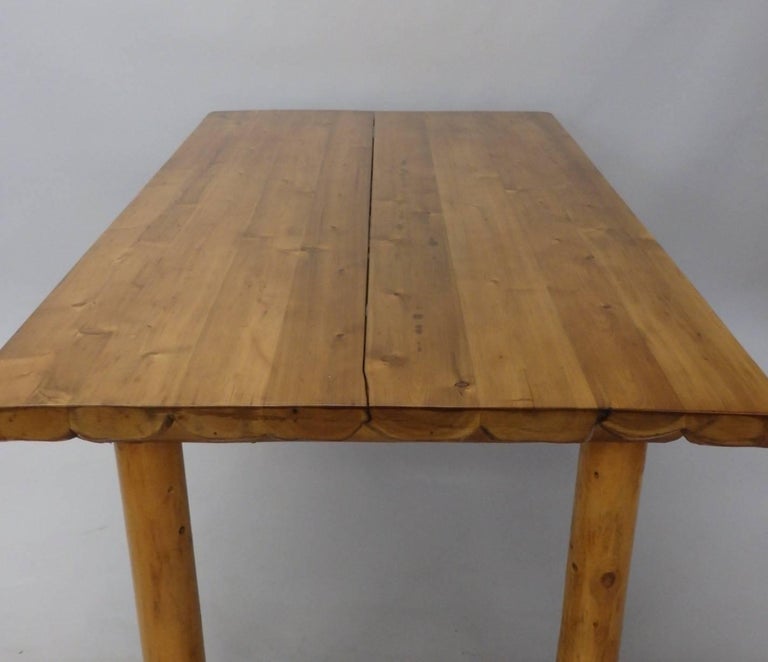 Knotty Pine Rustic Adirondack Ranch or Cottage Dining Table with