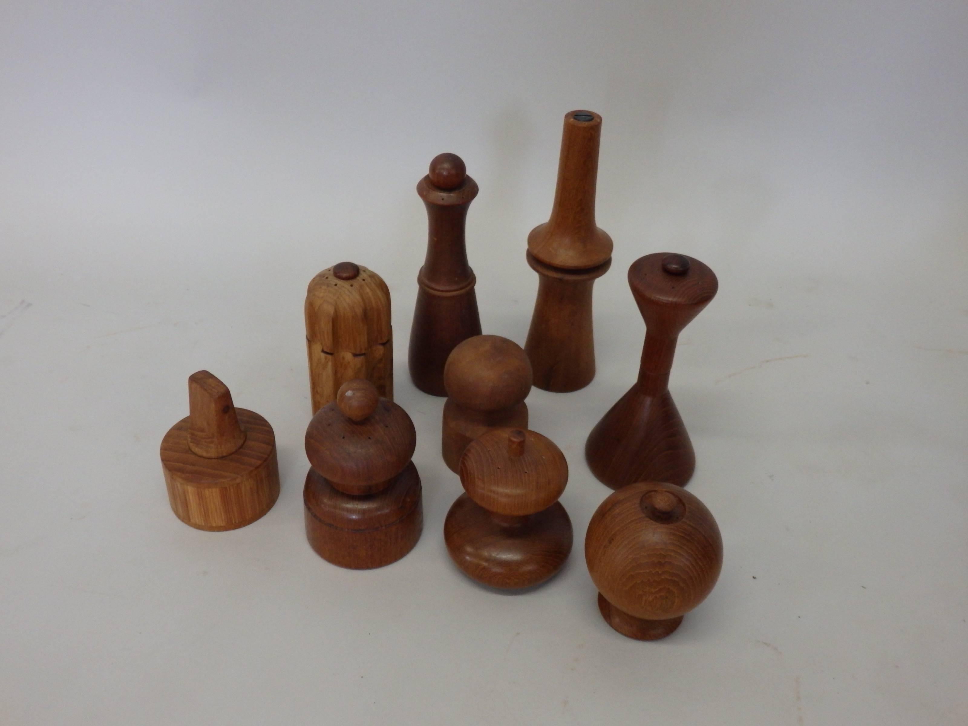Danish Large Collection of Teak Pepper Mills by Jens Quistgaard