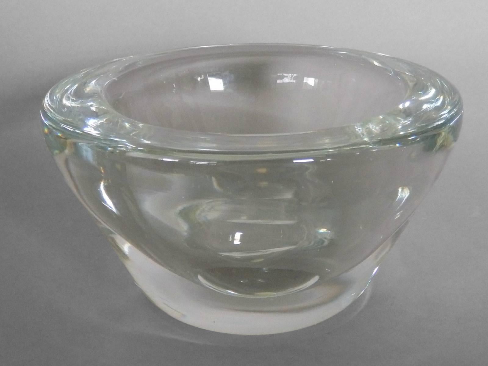 Italian Two Substantial Glass Bowls