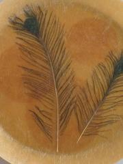 Großes Tablett aus Glasfaser mit organischem Design