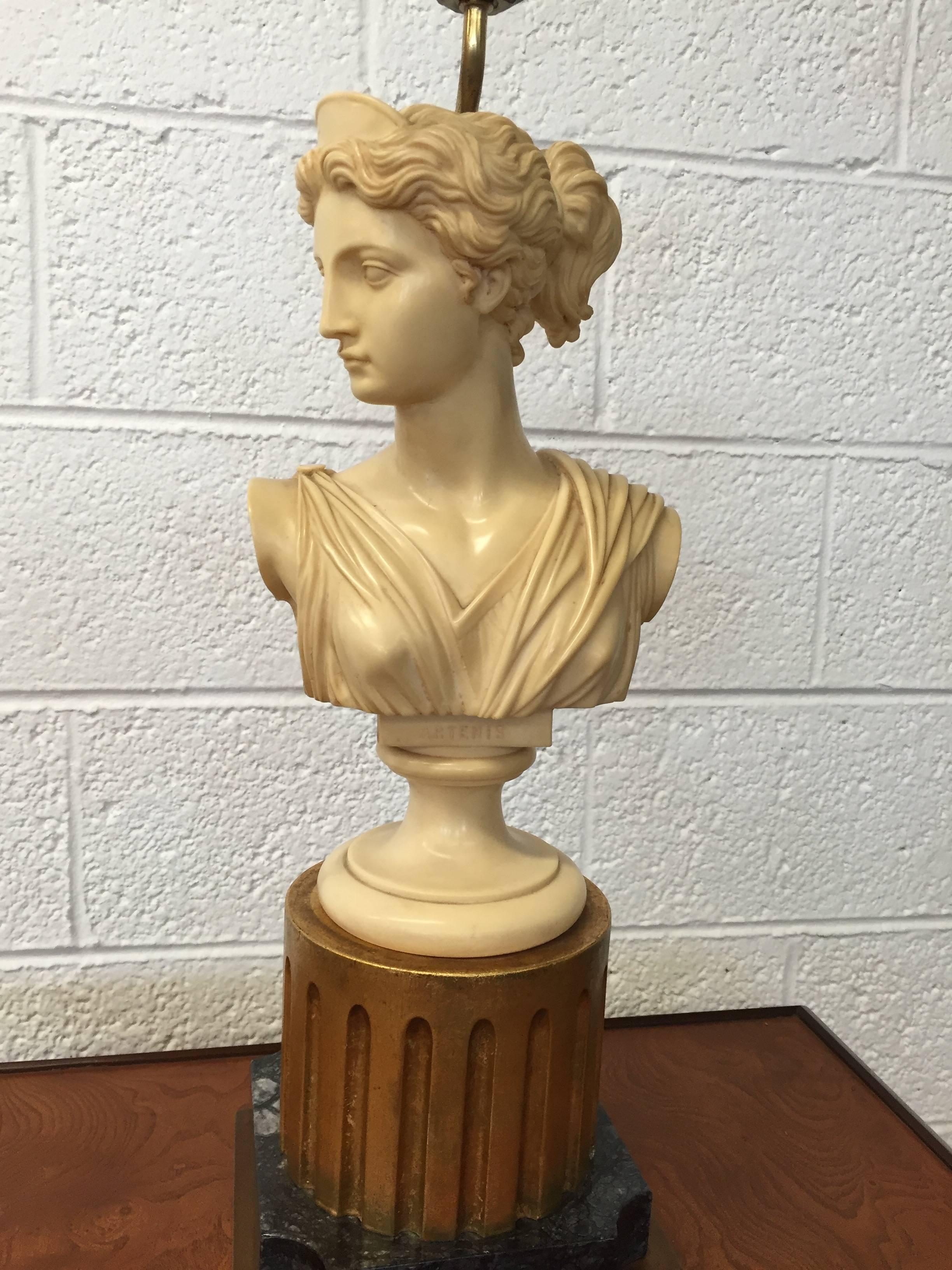 Pair of Greek God Bust Table Lamps at 1stDibs grecian bust table lamp