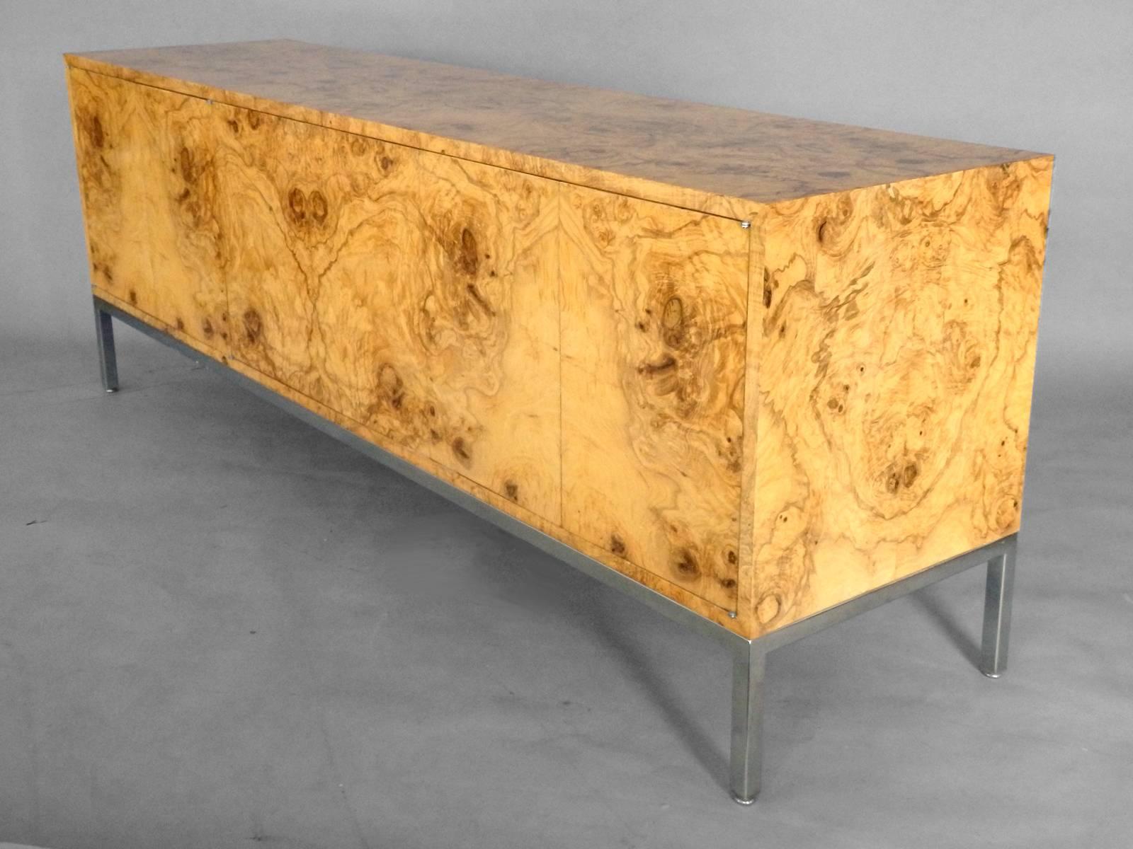 Leon Rosen for Pace. Nicely refinished bold blonde burl grain .